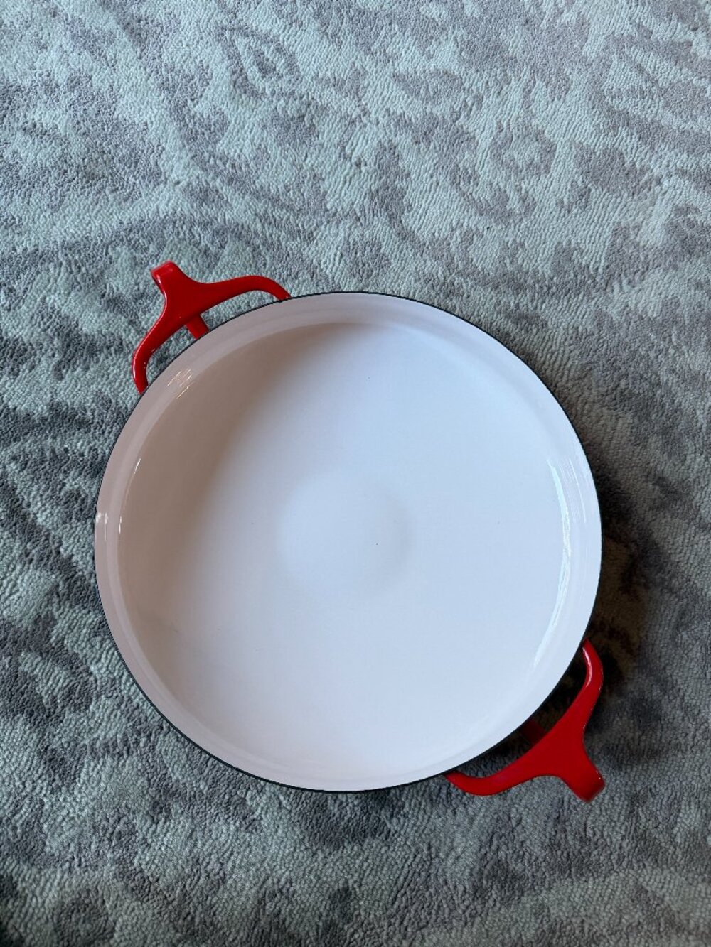 Vintage Dansk Kobenstyle 10” Red Enamel Paella Pan France
